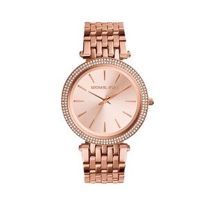 MICHAEL KORS Darci Rose Gold Pave Bezel Luxury Women's Watch MK3192